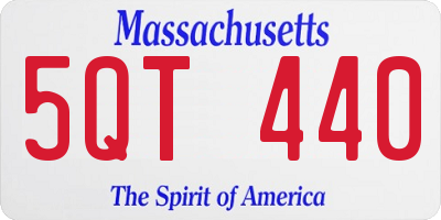 MA license plate 5QT440