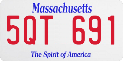 MA license plate 5QT691