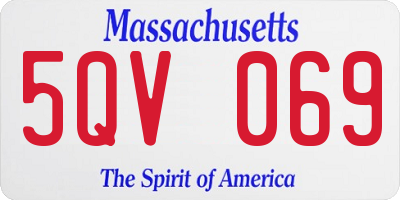 MA license plate 5QV069