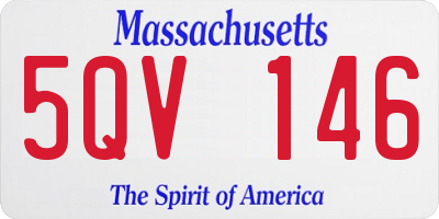 MA license plate 5QV146