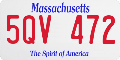 MA license plate 5QV472
