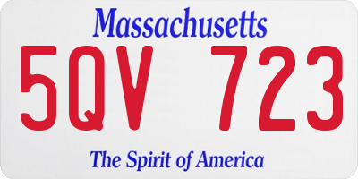 MA license plate 5QV723