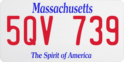 MA license plate 5QV739