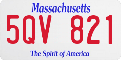MA license plate 5QV821