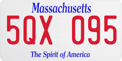 MA license plate 5QX095