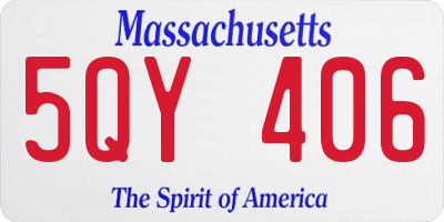 MA license plate 5QY406