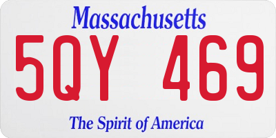 MA license plate 5QY469