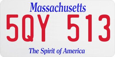 MA license plate 5QY513