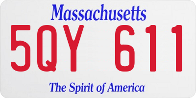 MA license plate 5QY611
