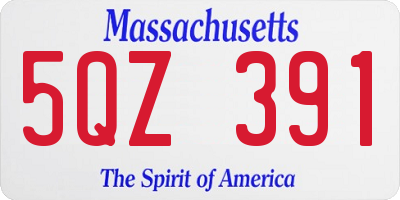 MA license plate 5QZ391