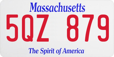 MA license plate 5QZ879