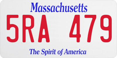 MA license plate 5RA479
