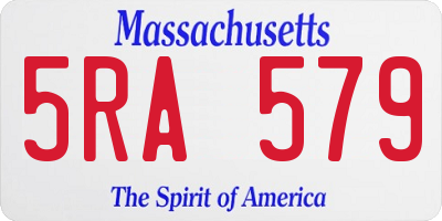 MA license plate 5RA579