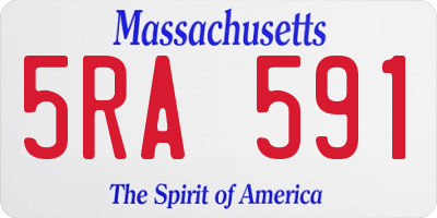 MA license plate 5RA591