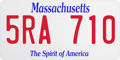 MA license plate 5RA710
