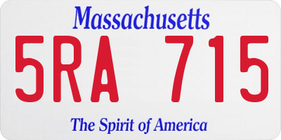 MA license plate 5RA715