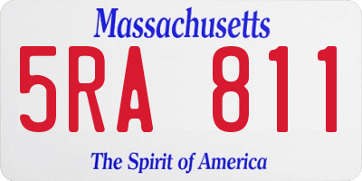 MA license plate 5RA811