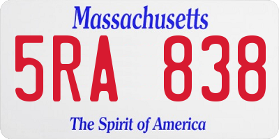 MA license plate 5RA838