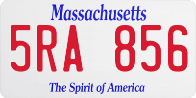 MA license plate 5RA856