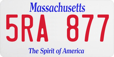 MA license plate 5RA877