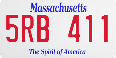 MA license plate 5RB411