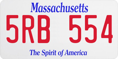 MA license plate 5RB554