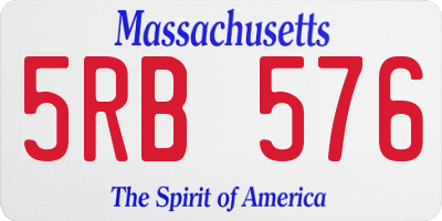 MA license plate 5RB576