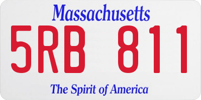 MA license plate 5RB811