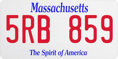MA license plate 5RB859