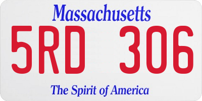 MA license plate 5RD306