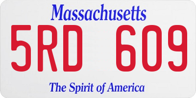 MA license plate 5RD609