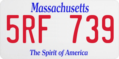 MA license plate 5RF739