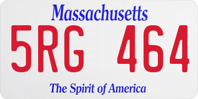 MA license plate 5RG464
