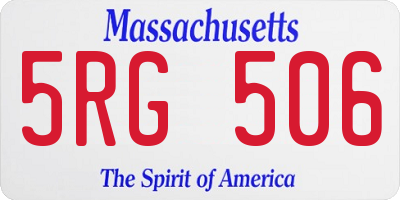 MA license plate 5RG506
