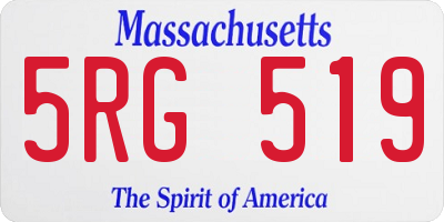 MA license plate 5RG519