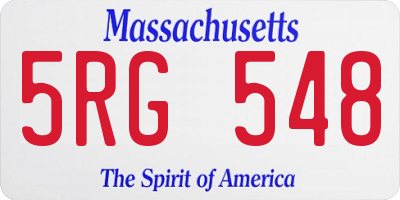 MA license plate 5RG548