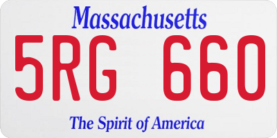 MA license plate 5RG660
