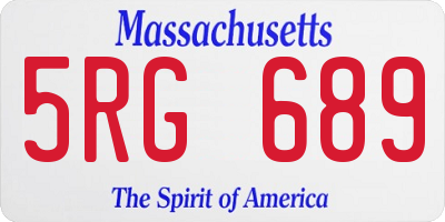 MA license plate 5RG689