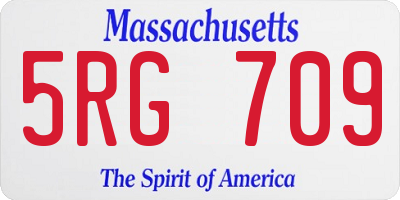 MA license plate 5RG709