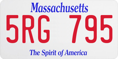 MA license plate 5RG795