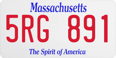 MA license plate 5RG891