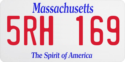 MA license plate 5RH169