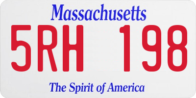 MA license plate 5RH198