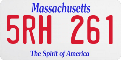 MA license plate 5RH261