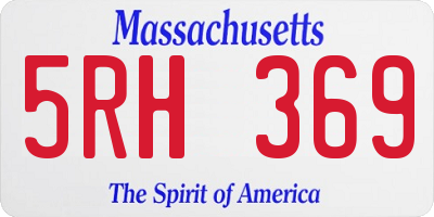 MA license plate 5RH369