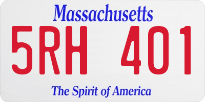MA license plate 5RH401