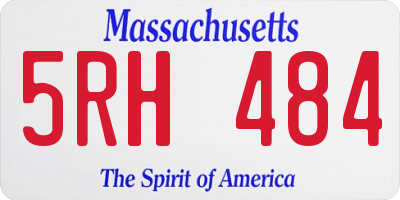 MA license plate 5RH484