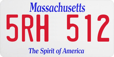 MA license plate 5RH512