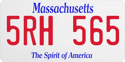 MA license plate 5RH565