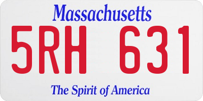 MA license plate 5RH631